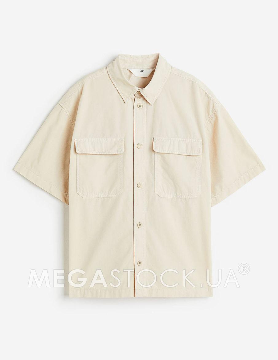 Сорочка H&M ДМ008645 (10949887) колір бежевий